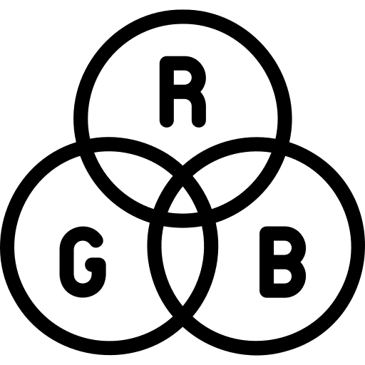 Rgb chromatic rgb edit tools icon