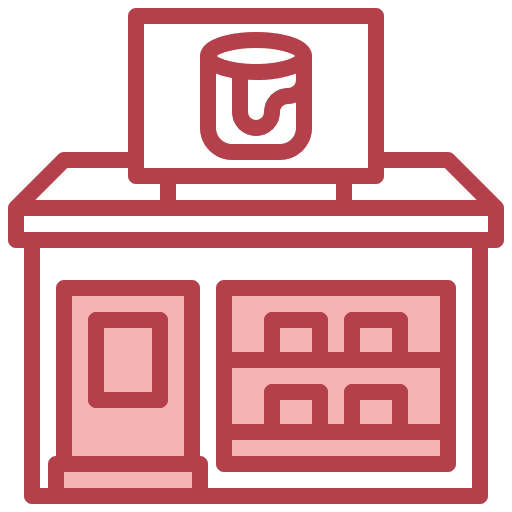 Paint paint shop building icon Paint paint shop building icon