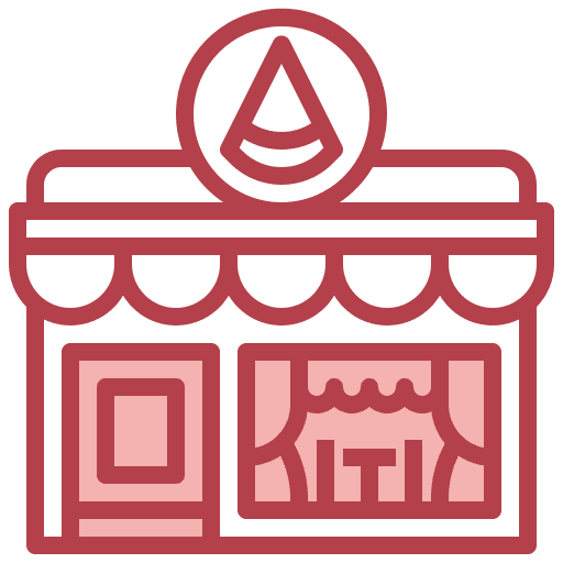 Pizza shop architecture and city market pizza shop icon Pizza shop architecture and city market pizza shop icon
