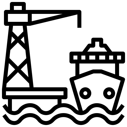 Port hook ship crane icon