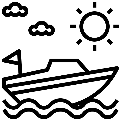 Speedboat sea ship transportation icon