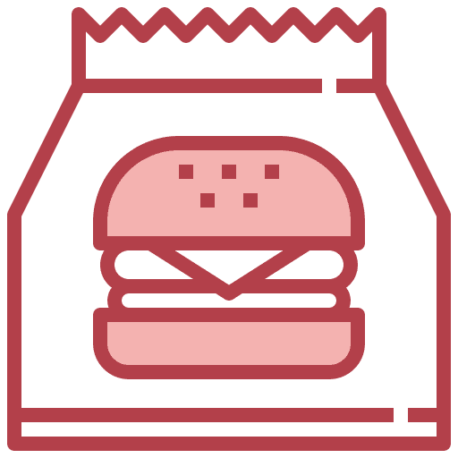 Take away burger fast food lunch icon Take away burger fast food lunch icon