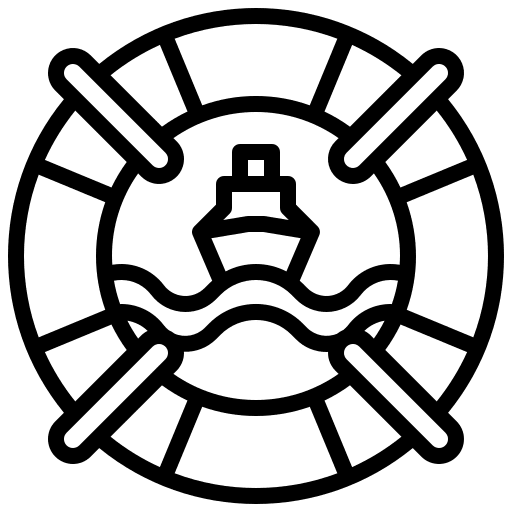 Life ring floating travel lifesaver icon