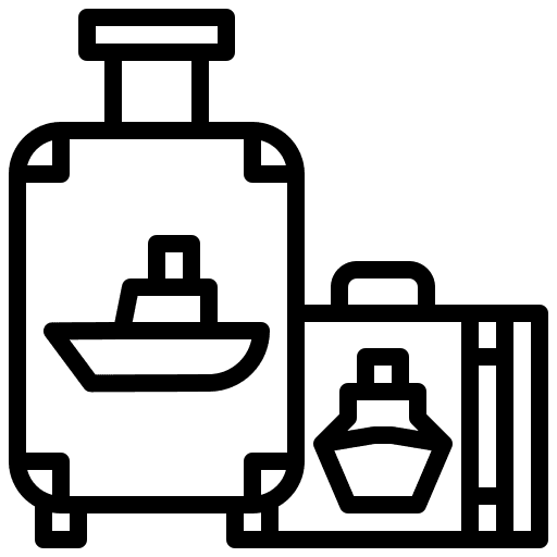 Suitcase luggage hotel travel icon