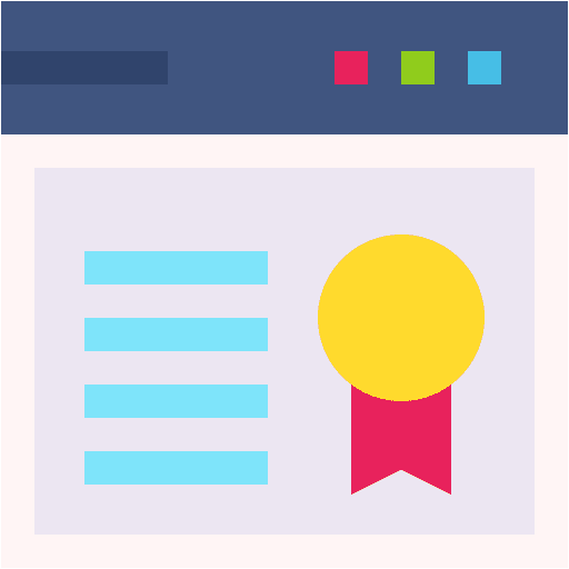Certificate badge certificate award icon