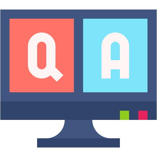 Quality assurance computer approved seo and web icon