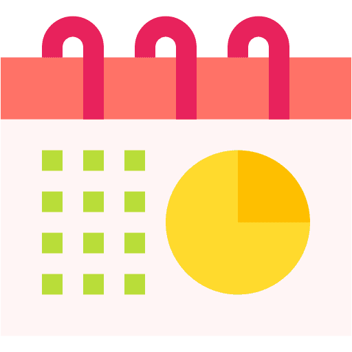 Calendar date calendars time and date icon