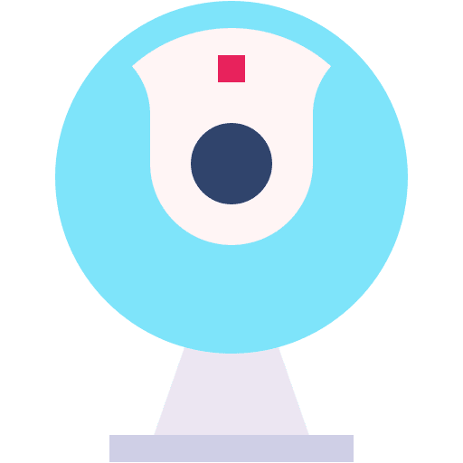 Webcam hardware electronics round webcam icon