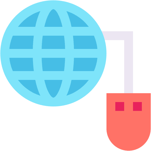 Wireless internet commerce and shopping globe grid worldwide icon