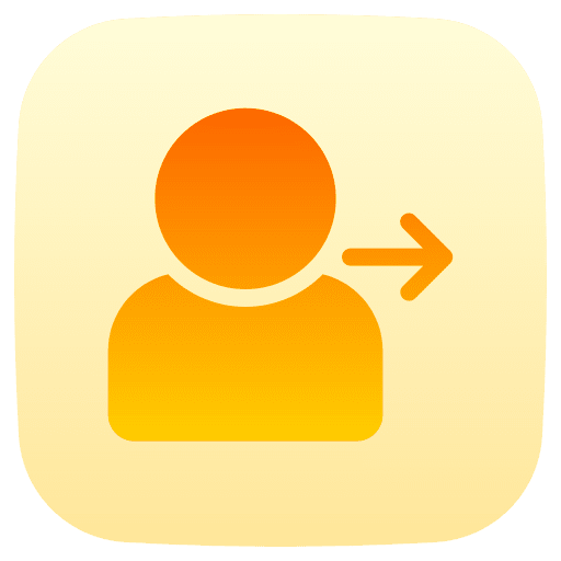 User account arrow enter icon