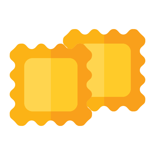 Ravioli pasta italian food nutrition icon