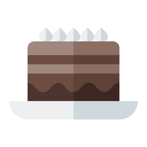 Black forest dessert cake chocolate icon Black forest dessert cake chocolate icon