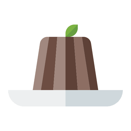 Panna cotta sweet dessert food and restaurant icon Panna cotta sweet dessert food and restaurant icon
