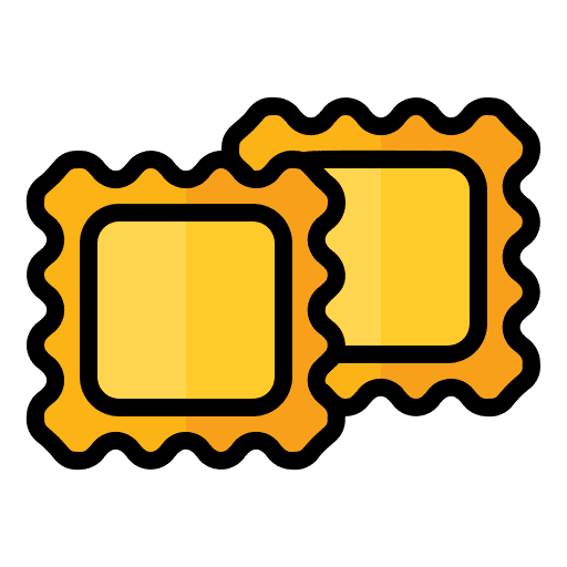 Ravioli gastronomy italian food nutrition icon