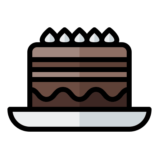 Black forest chocolate food and restaurant dessert icon Black forest chocolate food and restaurant dessert icon