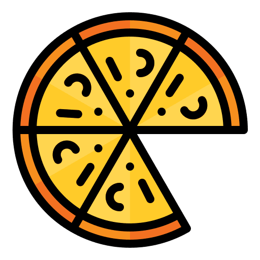 Pizza junk food italian food food and restaurant icon