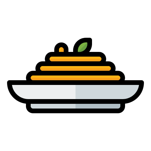 Tagliatelle pasta italian food meal icon Tagliatelle pasta italian food meal icon