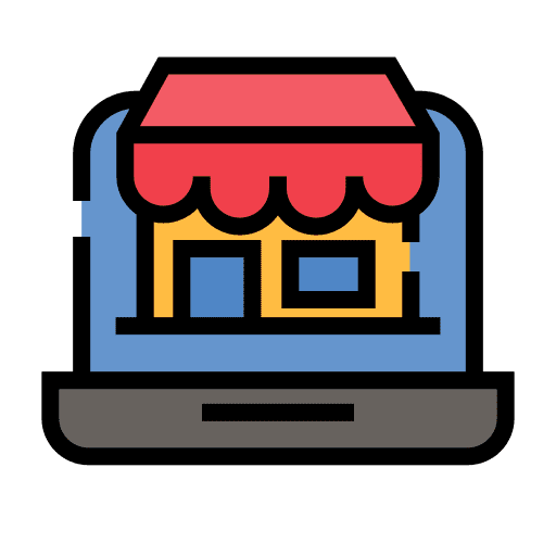 Online shop commerce and shopping sale web page icon Online shop commerce and shopping sale web page icon