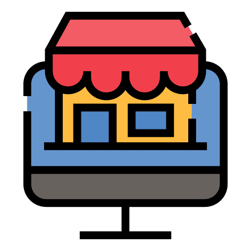 Online shop commerce and shopping desktop website icon Online shop commerce and shopping desktop website icon