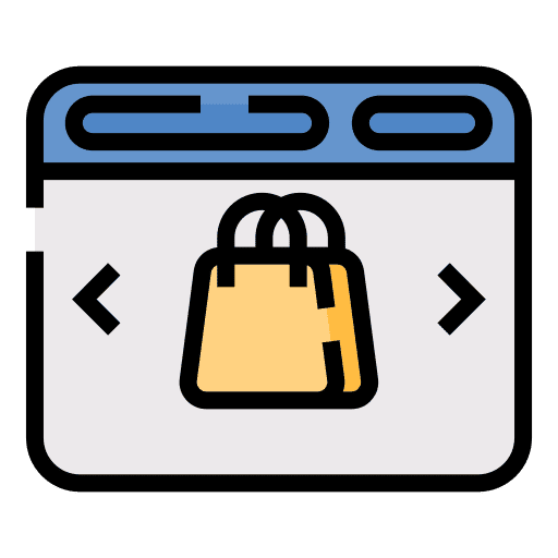 Online shop ecommerce commerce and shopping sale icon Online shop ecommerce commerce and shopping sale icon