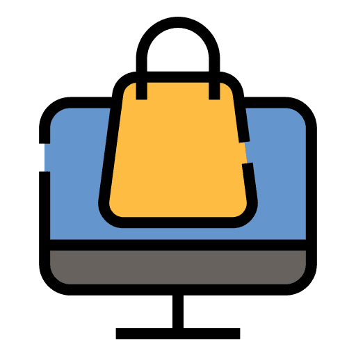 Online shop sale ecommerce monitor icon Online shop sale ecommerce monitor icon