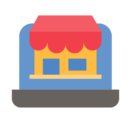 Online shop desktop ecommerce website icon Online shop desktop ecommerce website icon
