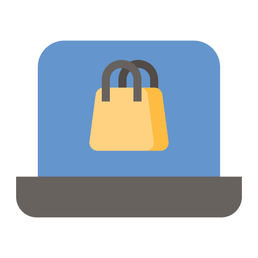 Online shop sale web page online shopping icon