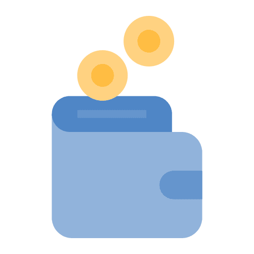 Wallet business and finance coin cash icon