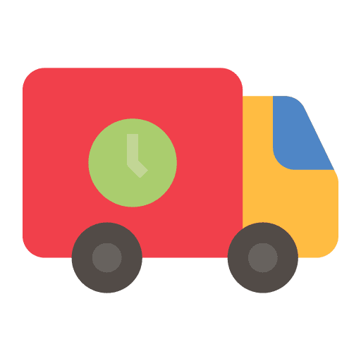 Delivery time transport delivery truck logistics icon Delivery time transport delivery truck logistics icon
