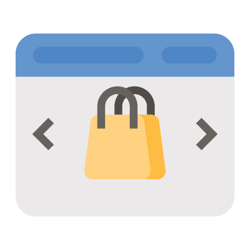 Online shop desktop online shop web page icon Online shop desktop online shop web page icon