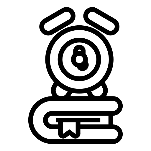 Alarm time education reminder icon Alarm time education reminder icon