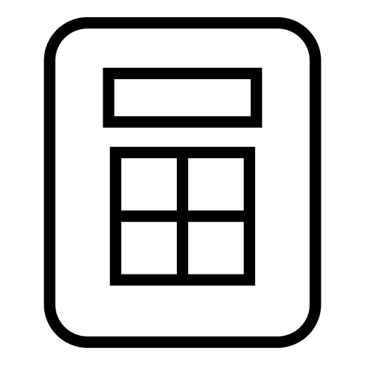 Calculator school material maths electronics icon