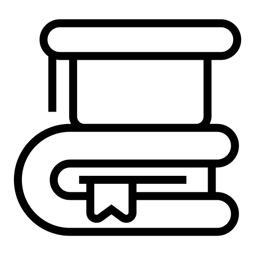 Graduate student book knowledge icon