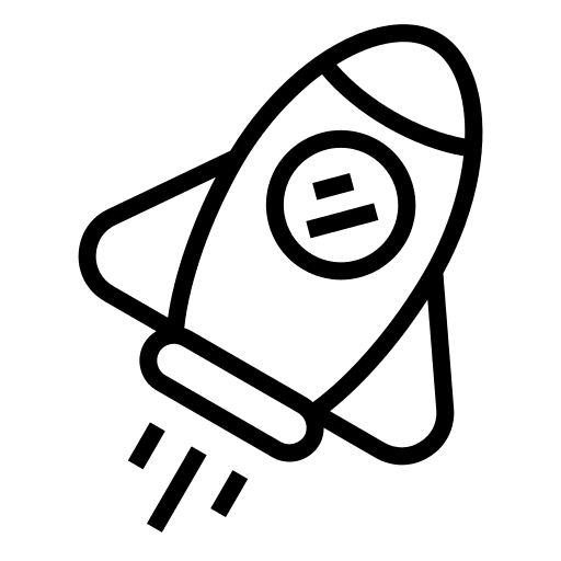 Rocket transportation rocket startup icon