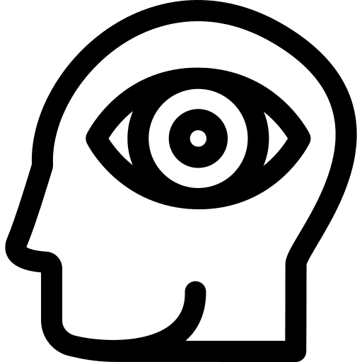 Eye psychology mind eye icon