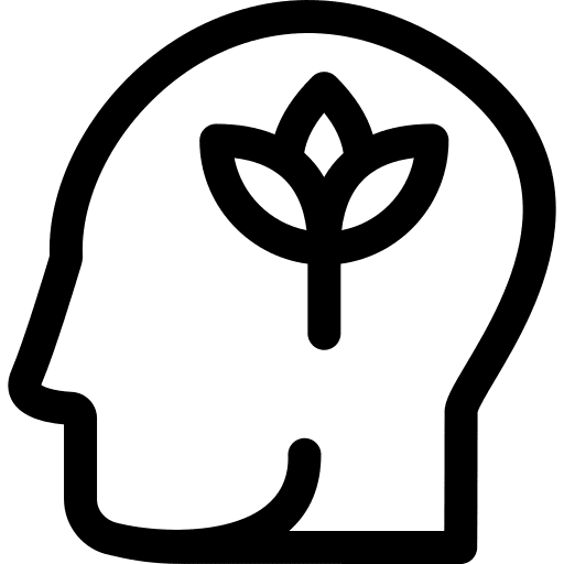 Growth mind emotion wellness icon