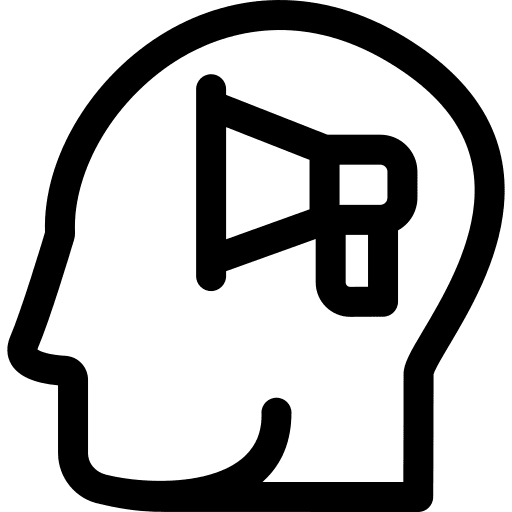 Marketing wellness marketing mind icon