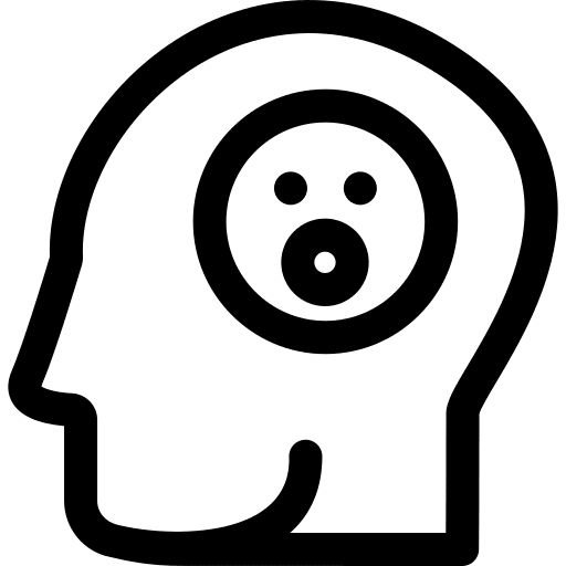 Surprised mind psychology think icon