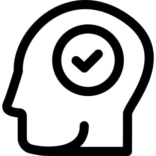 Checked checked intelligence psychology icon