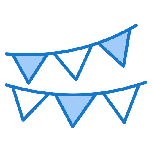 Flag fun celebration decoration icon