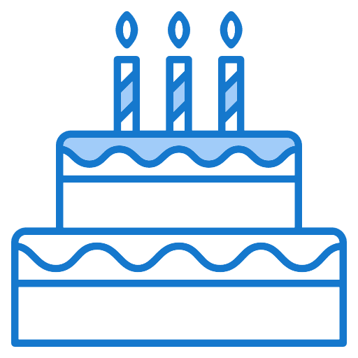 Cake decoration birthday and party celebration cake decoration icon