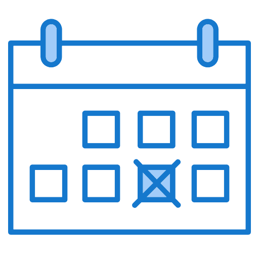 Calendar festival time and date party icon