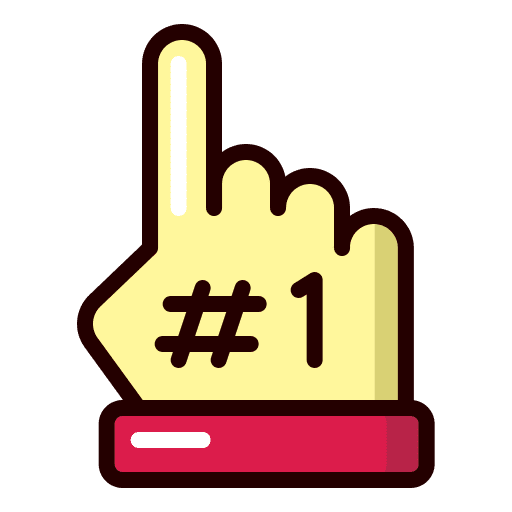 Foam hand cheer entertainment number icon