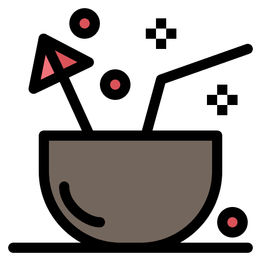 Coconut coconut drink beverage straw icon