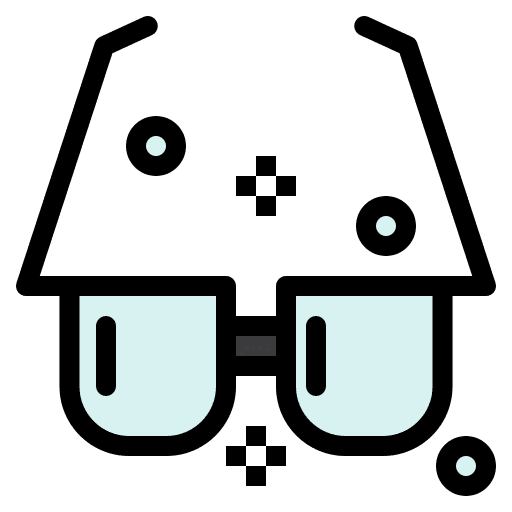 Glasses specs read vision icon