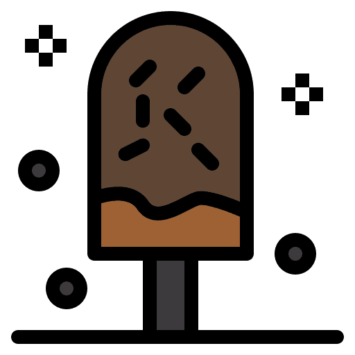Ice dessert summer food and restaurant icon Ice dessert summer food and restaurant icon