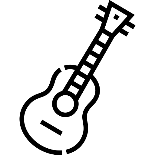 Guitar music and multimedia acoustic guitar music icon Guitar music and multimedia acoustic guitar music icon