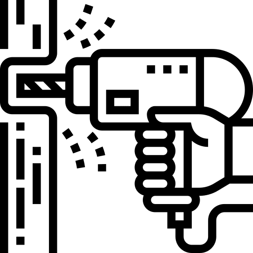 Drill repair drill hole icon