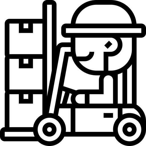 Forklift transportation forklift shipping and delivery icon