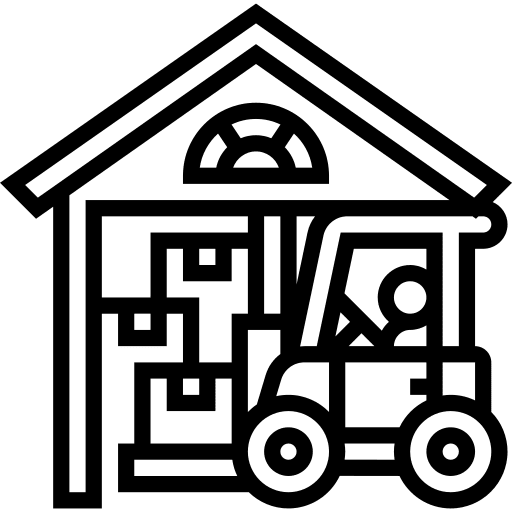 Warehouse stock storage shipping and delivery icon Warehouse stock storage shipping and delivery icon